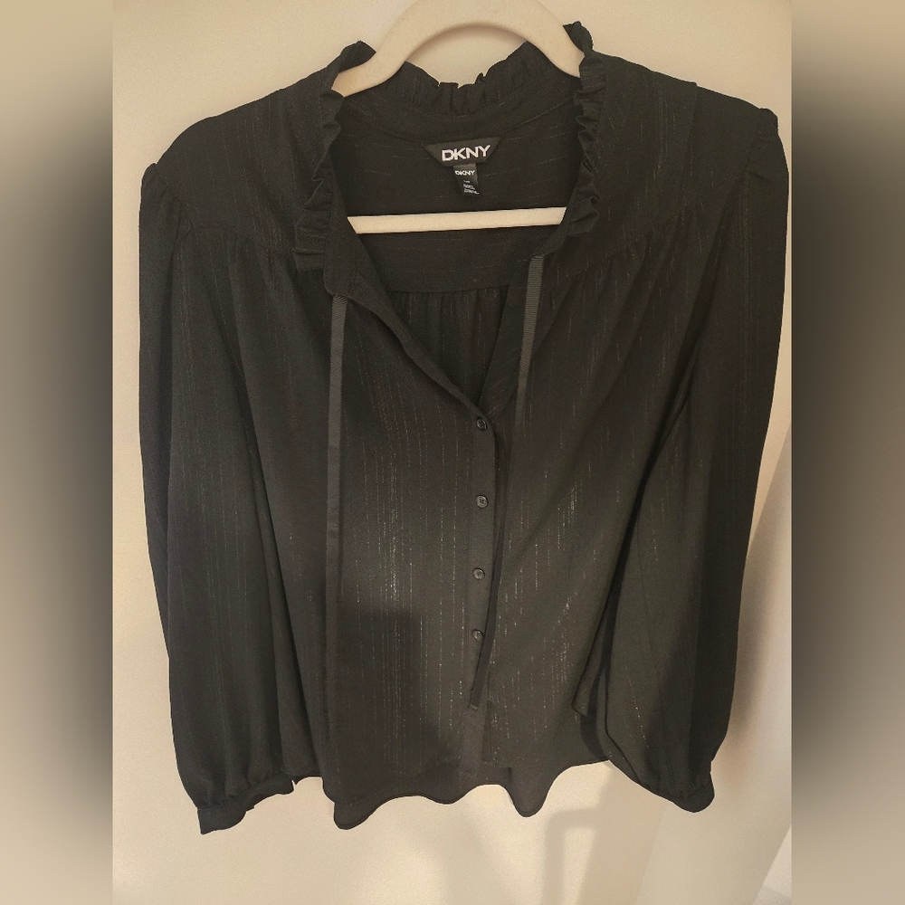 DKNY Women's Black Blouse